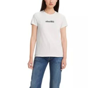 Levi's White Crewneck Short Sleeve Logo Tee